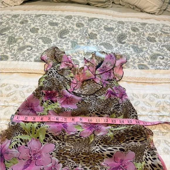 Robbie Bee Vibrant Floral and Leopard Print Dress - Picture 10 of 12